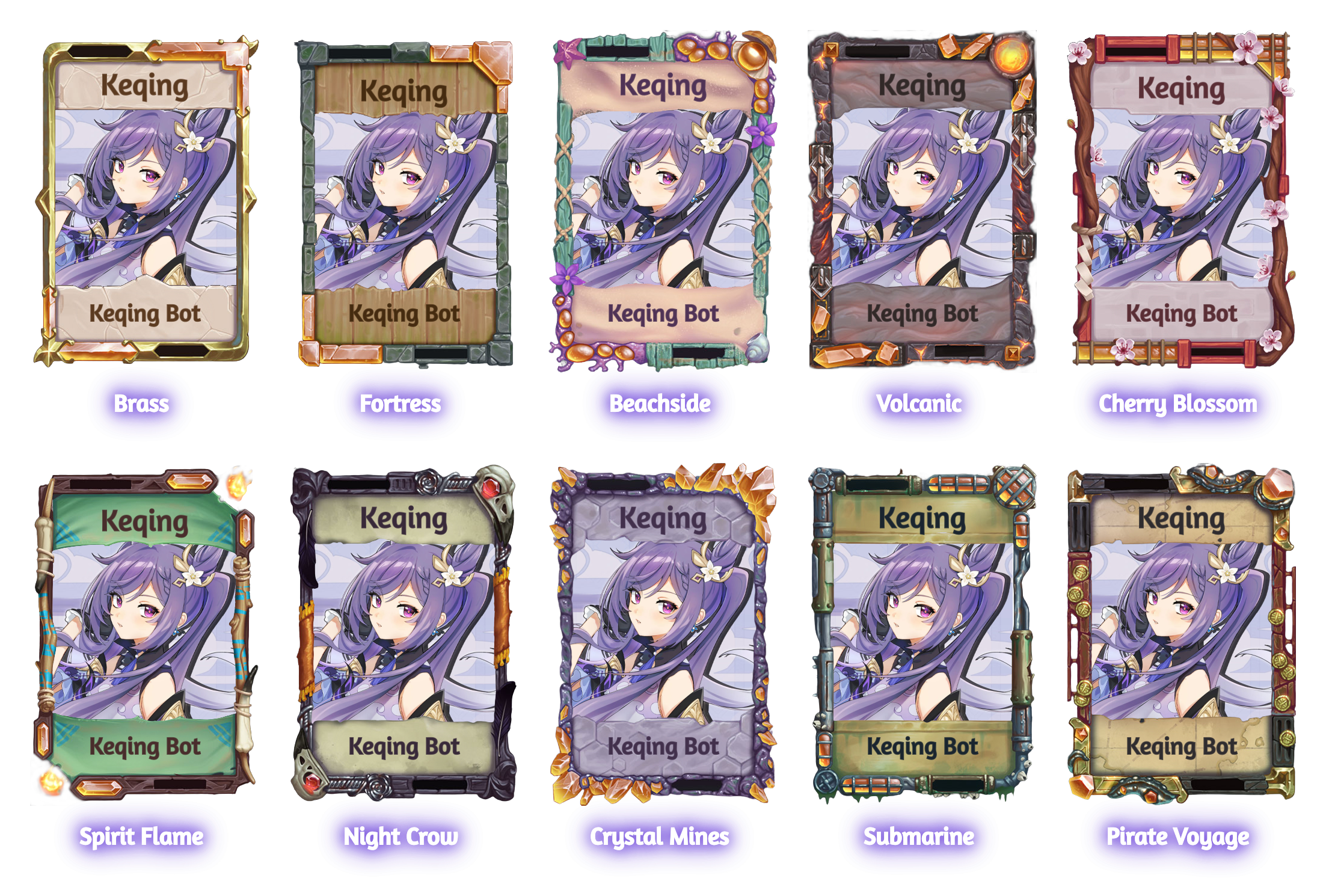 First page of bit frames rendered on Keqing