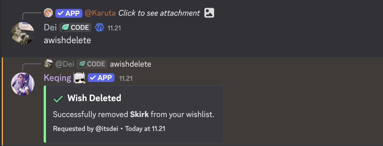Wish Delete WishDelete