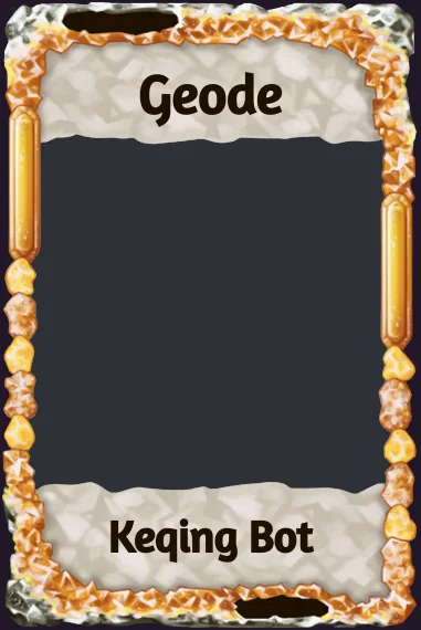 Geode frame
